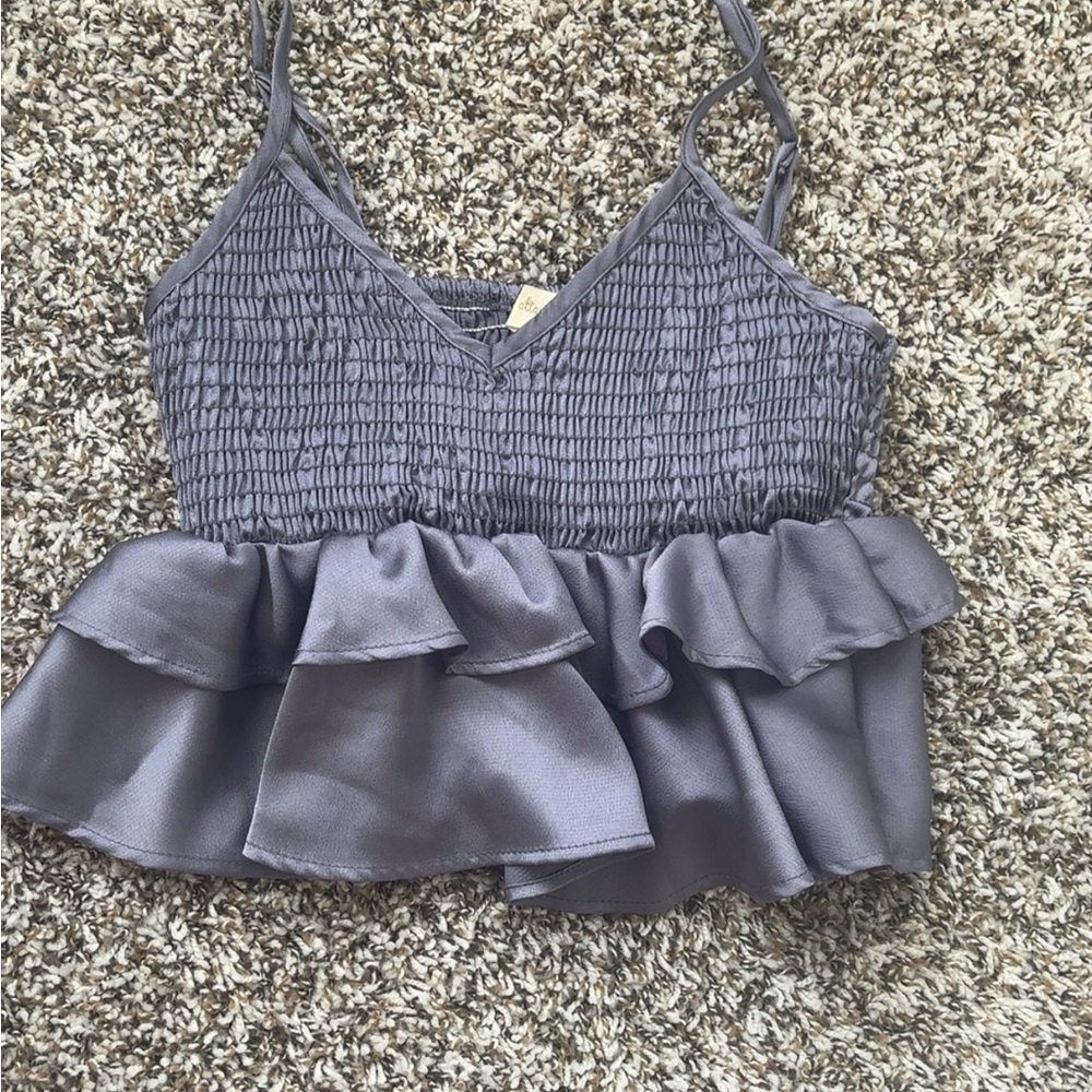 Cute lilac grey Alter’d State top